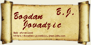 Bogdan Jovadžić vizit kartica